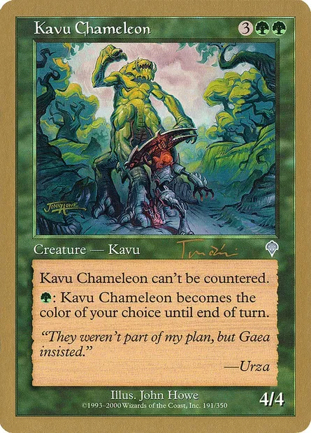 Kavru caméléon, carte Magic WC01 jt191 — extension World Championship Decks 2001
