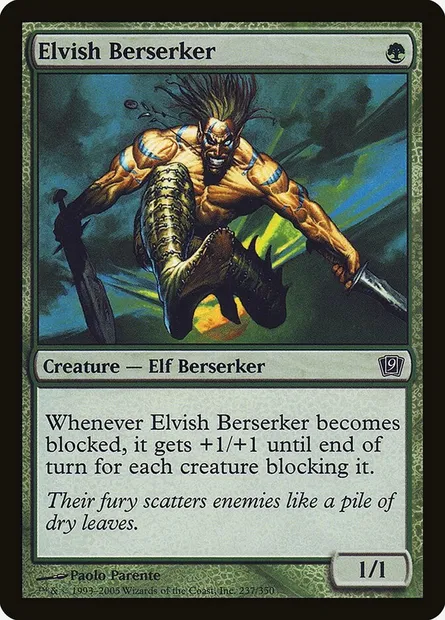 Berserker elfe, carte Magic 9ED 237★ — extension Neuvième Edition