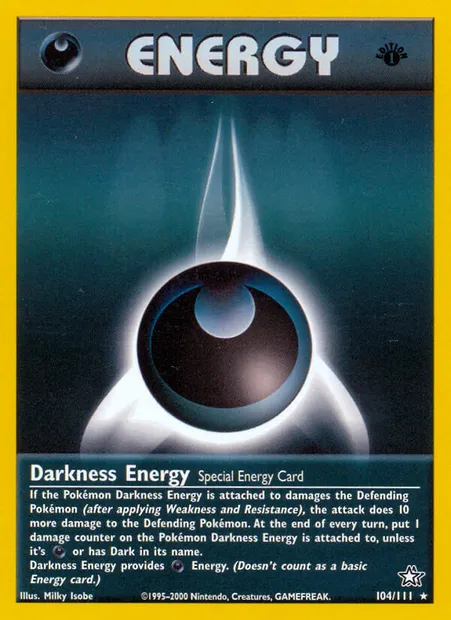Darkness Energy, Pokémon card NG 104 — Neo Genesis set