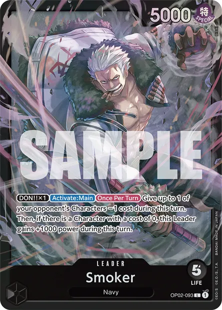 Smoker, One Piece card OP02-093 — PARAMOUNT WAR set