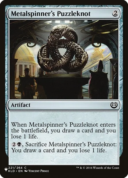 Metalspinner's Puzzleknot, Magic card PLST KLD-221 — The List set