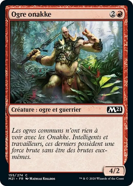Ogre onakke, carte Magic M21 155 — extension Core Set 2021