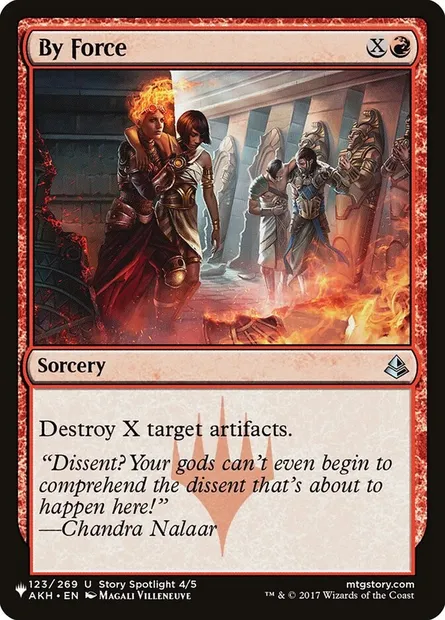 Par la force, carte Magic PLST AKH-123 — extension The List
