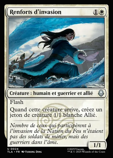 Renforts d'invasion, carte Magic TLA 24 — extension Avatar: The Last Airbender