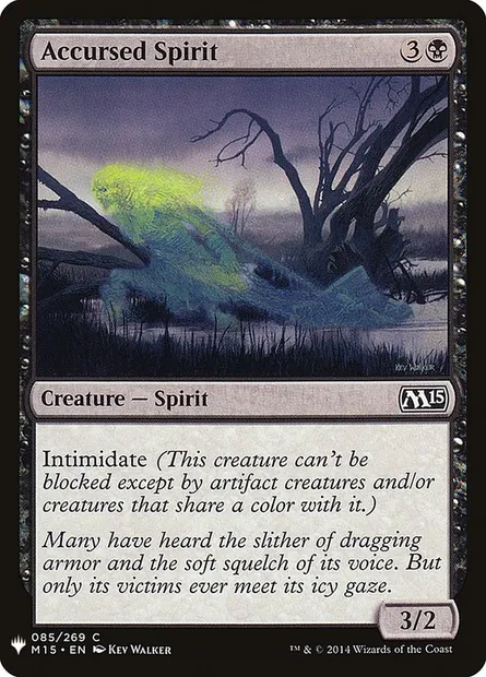 Esprit maudit, carte Magic PLST M15-85 — extension The List