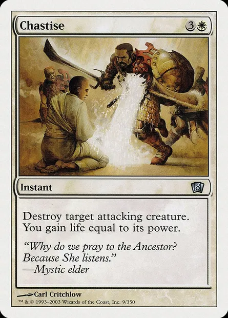 Chastise, Magic card 8ED 9 — Eighth Edition set