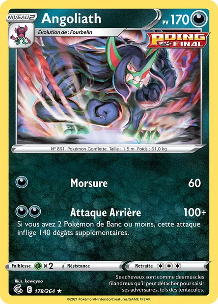 Angoliath, carte Pokémon FST 178 — extension Poing de Fusion