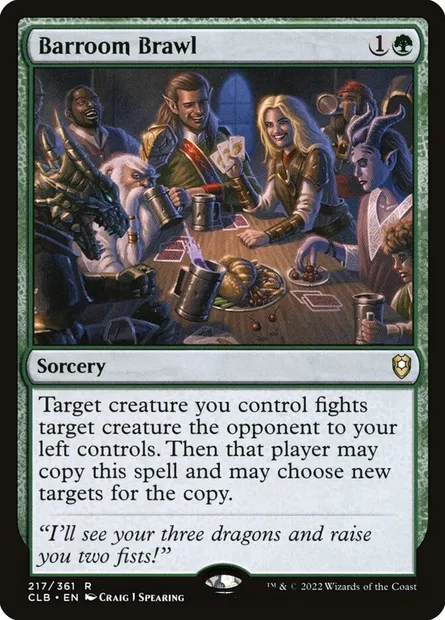 Barroom Brawl, Magic card CLB 217 — Commander Legends: Battle for Baldur's Gate set