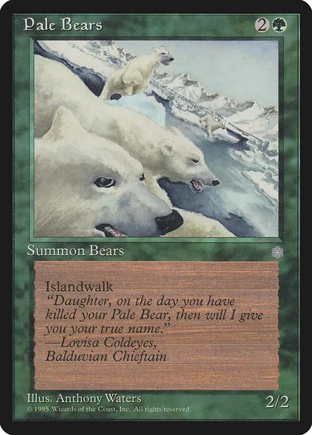 Ours pâles, carte Magic ICE 256 — extension Ere Glaciaire
