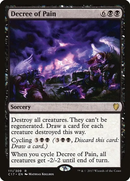 Decree of Pain, Magic card C17 111 — Commander 2017 set