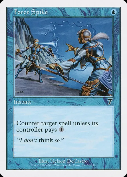 Chiquenaude de force, carte Magic 7ED 76 — extension Septième Edition