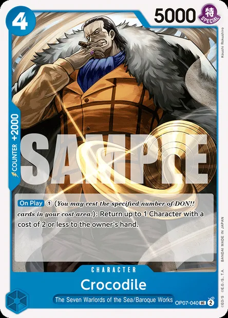 Crocodile, One Piece card OP07-040 — 500 YEARS IN THE FUTURE set
