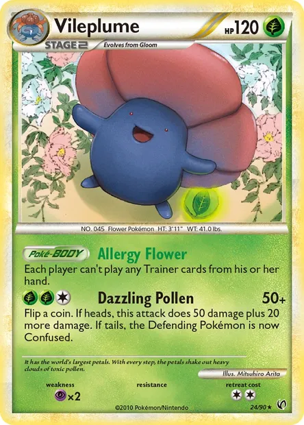 Vileplume, Pokémon card UD 24 — Undaunted set