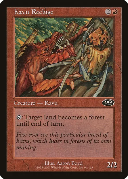 Kavu Recluse, Magic card PLS 64 — Planeshift set