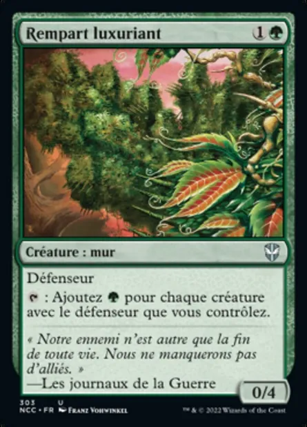 Rempart luxuriant, carte Magic NCC 303 — extension New Capenna Commander