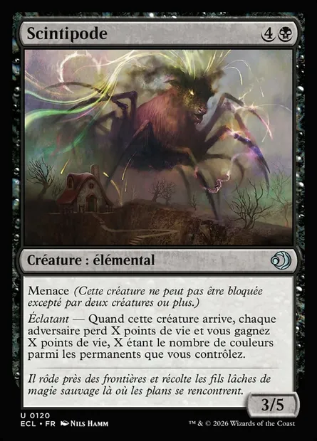 Scintipode, carte Magic ECL 120 — extension Lorwyn Eclipsed