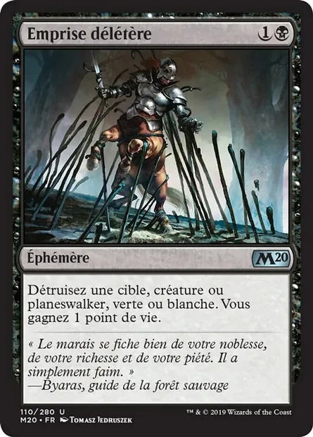 Emprise délétère, carte Magic M20 110 — extension Core Set 2020