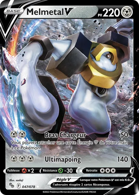 Melmetal V, carte Pokémon PGO 047 — extension Pokémon GO