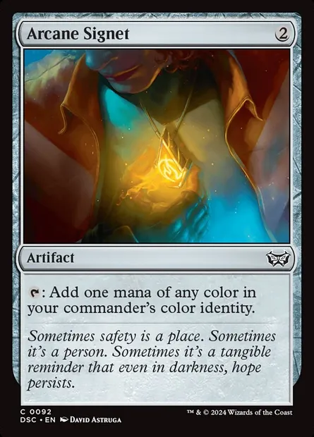 Arcane Signet, Magic card DSC 92 — Duskmourn: House of Horror Commander set