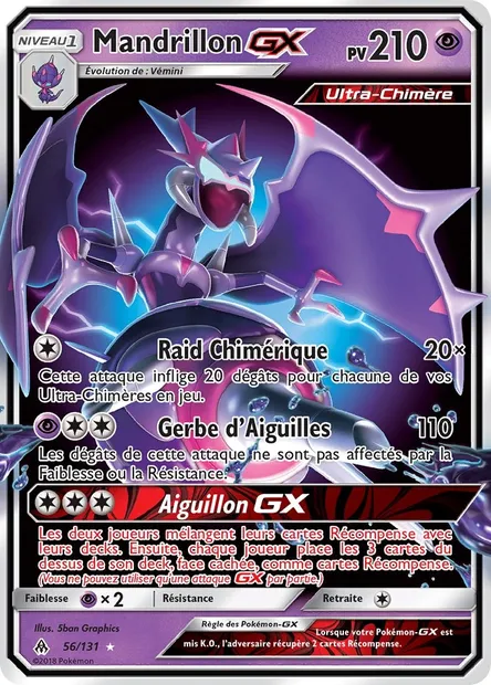 Mandrillon GX, carte Pokémon FLI 56 — extension Lumière Interdite