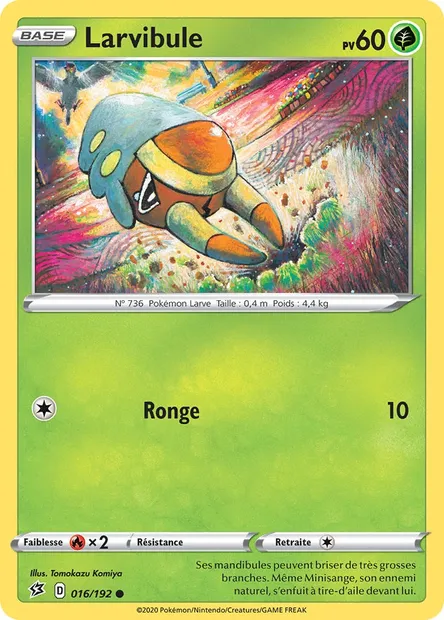 Larvibule, carte Pokémon RCL 16 — extension Clash des Rebelles