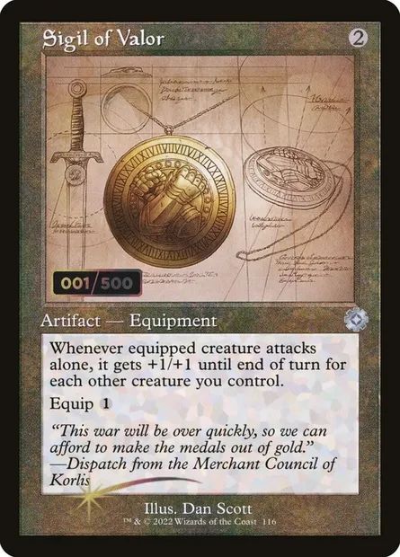 Sigille de valeur, carte Magic BRR 116z — extension The Brothers' War Retro Artifacts