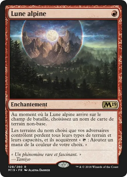 Lune alpine, carte Magic M19 128 — extension Core Set 2019
