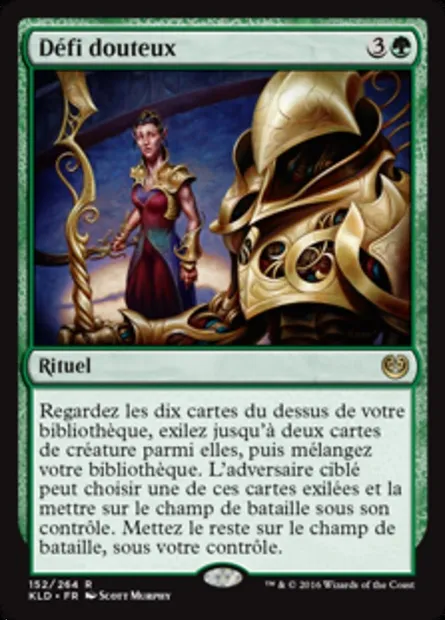 Défi douteux, carte Magic KLD 152 — extension Kaladesh