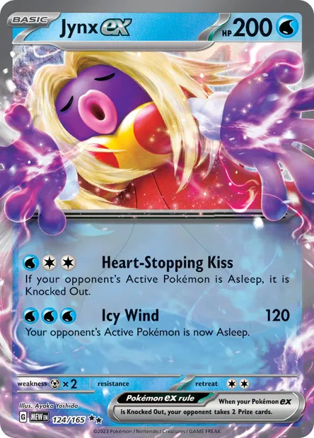 Jynx ex, Pokémon card MEW 124 — 151 set