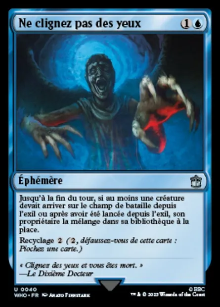 Ne clignez pas des yeux, carte Magic WHO 40 — extension Doctor Who