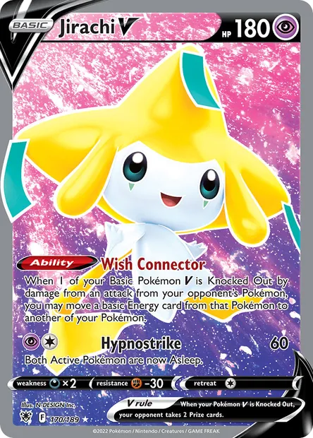 Jirachi V, Pokémon card ASR 170 — Astral Radiance set