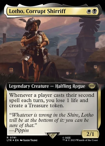 Lotho, Corrupt Shirriff, Magic card LTR 781 — The Lord of the Rings: Tales of Middle-earth set