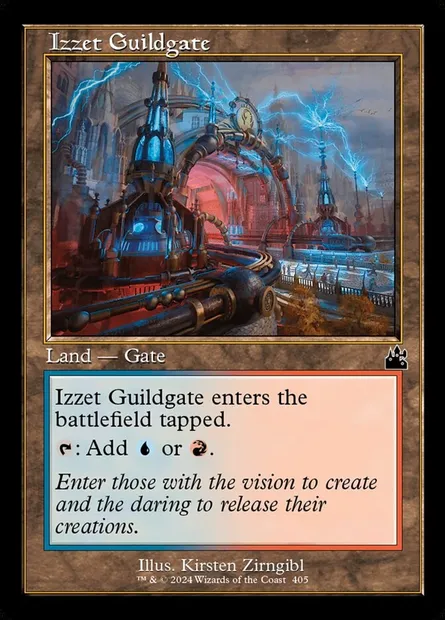 Izzet Guildgate, Magic card RVR 405 — Ravnica Remastered set