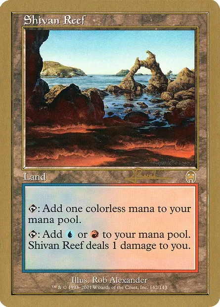 Shivan Reef, Magic card WC01 ar142 — World Championship Decks 2001 set