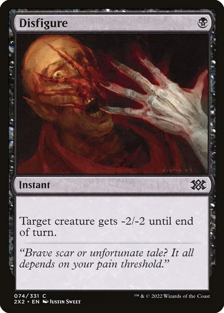 Disfigure, Magic card 2X2 74 — Double Masters 2022 set