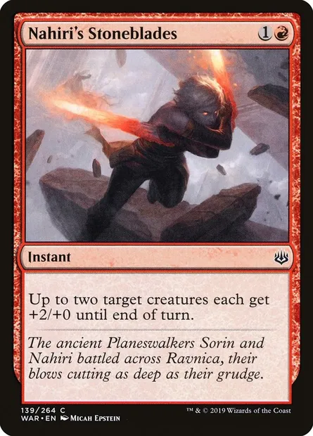 Nahiri's Stoneblades, Magic card WAR 139 — War of the Spark set