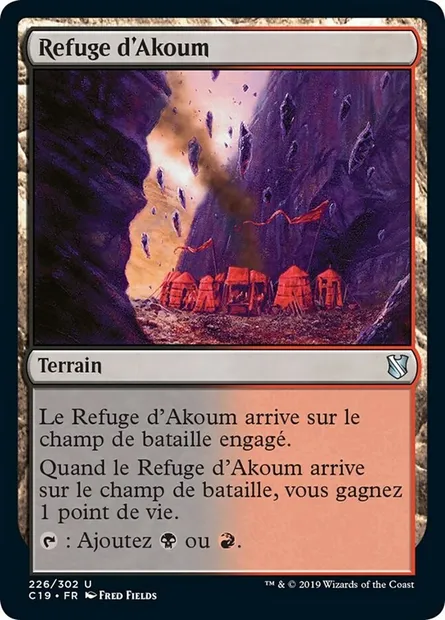 Refuge d'Akoum, carte Magic C19 226 — extension Commander 2019