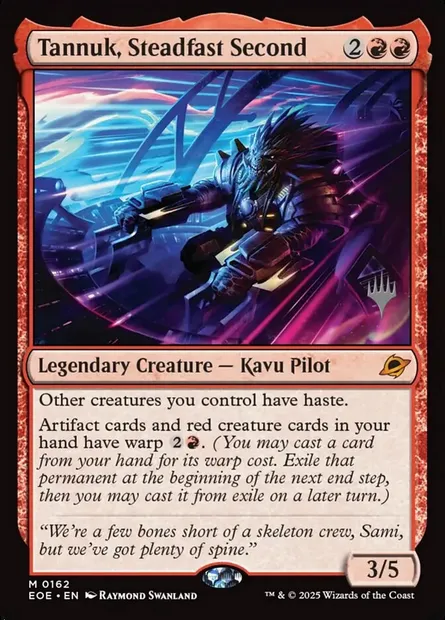 Tannuk, Steadfast Second, Magic card PEOE 162p — Edge of Eternities Promos set