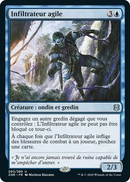 Infiltrateur agile, carte Magic ZNR 83 — extension Renaissance de Zendikar