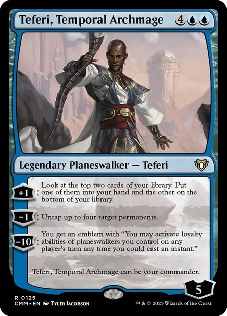 Teferi, Temporal Archmage, Magic card CMM 125 — Commander Masters set