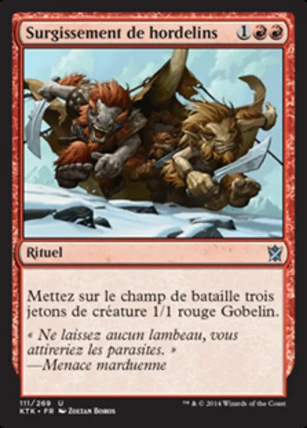 Surgissement de hordelins, carte Magic KTK 111 — extension Les Khans de Tarkir