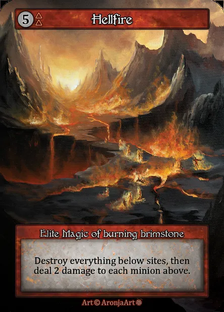 Hellfire, Sorcery card GOT 256 — Gothic set