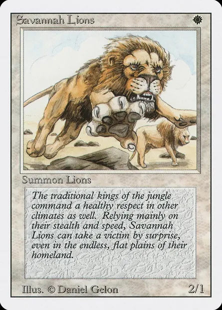 Savannah Lions, Magic card 3ED 39 — Revised Edition set