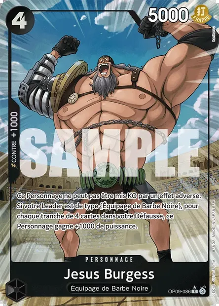 Jesus Burgess, carte One Piece OP09-086 — extension LES NOUVEAUX EMPEREURS