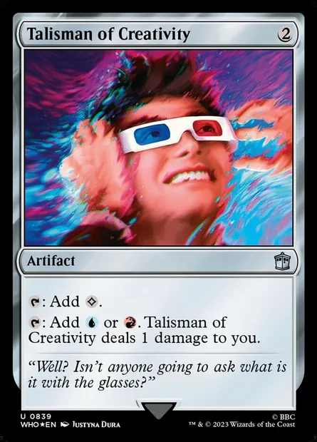 Talisman de créativité, carte Magic WHO 839 — extension Doctor Who