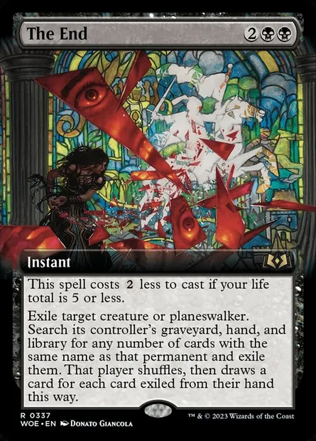 The End, Magic card WOE 337 — Wilds of Eldraine set