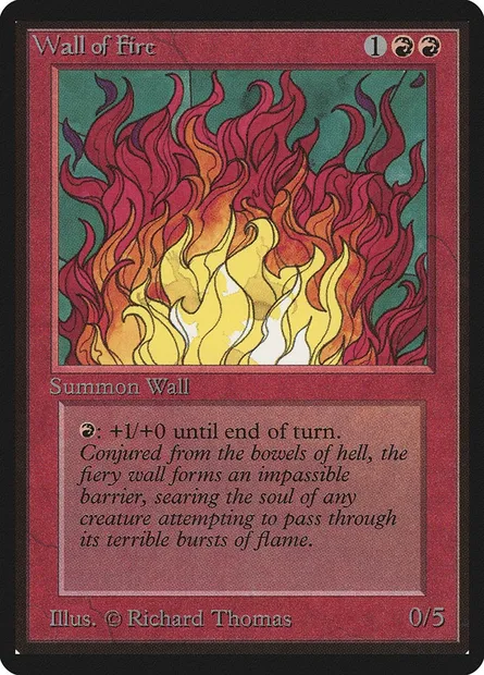 Wall of Fire, Magic card LEB 182 — Limited Edition Beta set