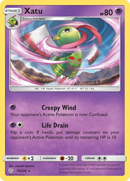 Xatu, Pokémon card CEC 79 — Cosmic Eclipse set