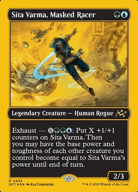 Sita Varma, Masked Racer, Magic card DFT 493 — Aetherdrift set