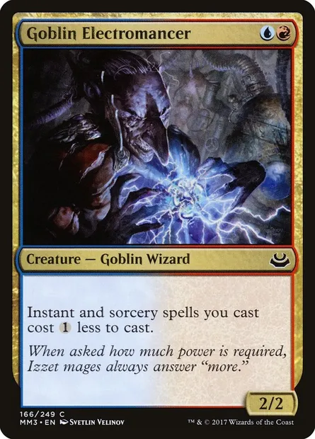 Goblin Electromancer, Magic card MM3 166 — Modern Masters 2017 set
